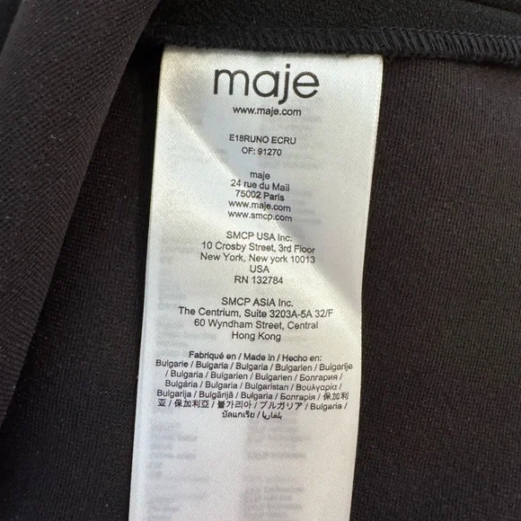 Maje Runo Two-Tone Lace-Inset Mini Dress size small new with tags - Picture 8 of 10